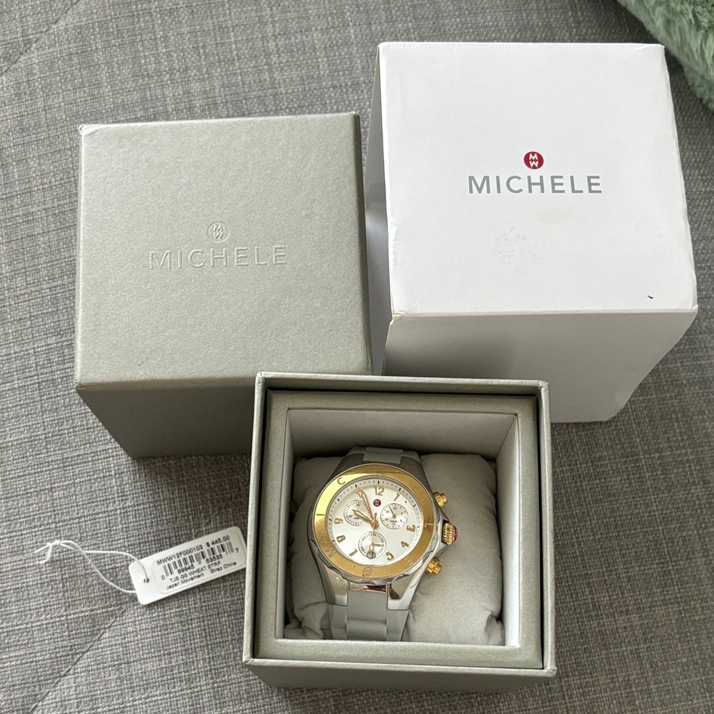 Michele Two-Tone Gold and Silver Watch